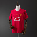 Camiseta vintage de aficionado del Manchester United 07/08 - Roja