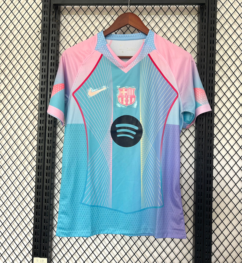 CAMISOLA DO BARCELONA 25/26 EDIÇÃO ESPECIAL AZUL E ROSA