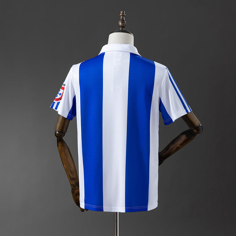 Camiseta vintage de aficionado del Porto 86/87 azul y blanca