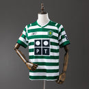Camiseta vintage de aficionado del Sporting 03/04, verde y blanca