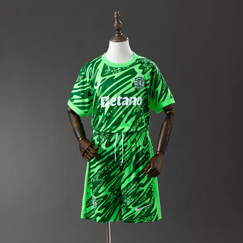 KIT INFANTIL DO SPORTING 25/26 VERDE GUARDA REDES