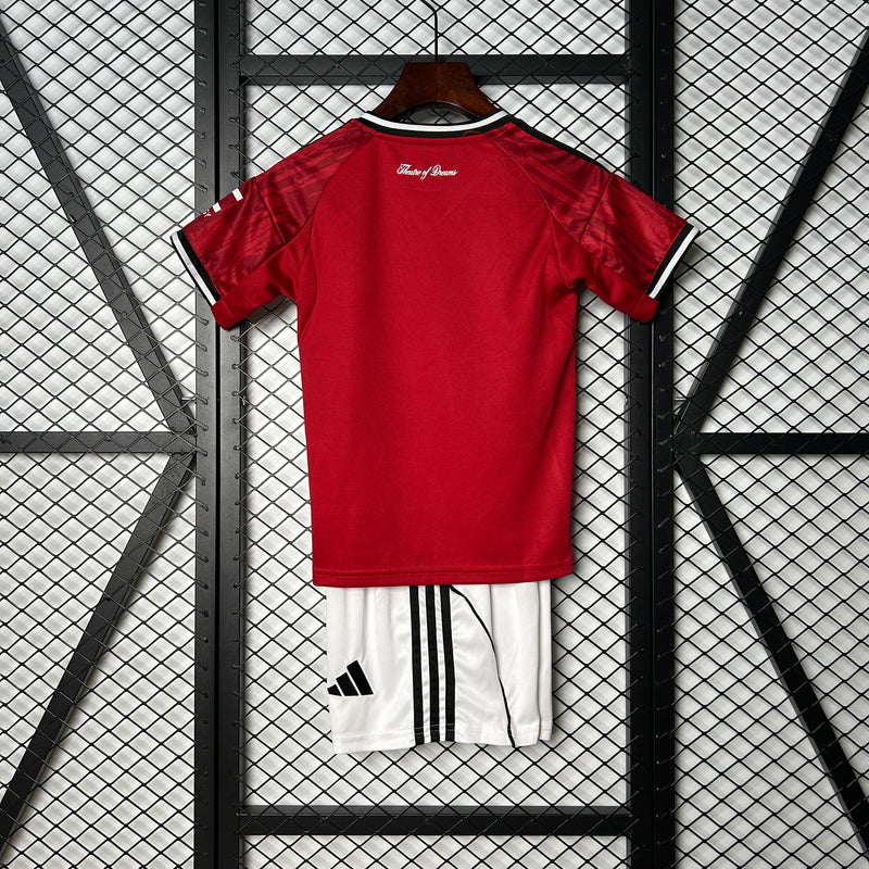 KIT INFANTIL DO MANCHESTER UNITED 25/26 VERMELHO