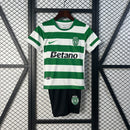 KIT INFANTIL DO SPORTING 25/26 VERDE E BRANCO