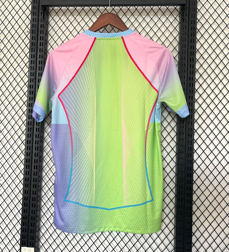 CAMISOLA DO BARCELONA 25/26 EDIÇÃO ESPECIAL VERDE E ROSA