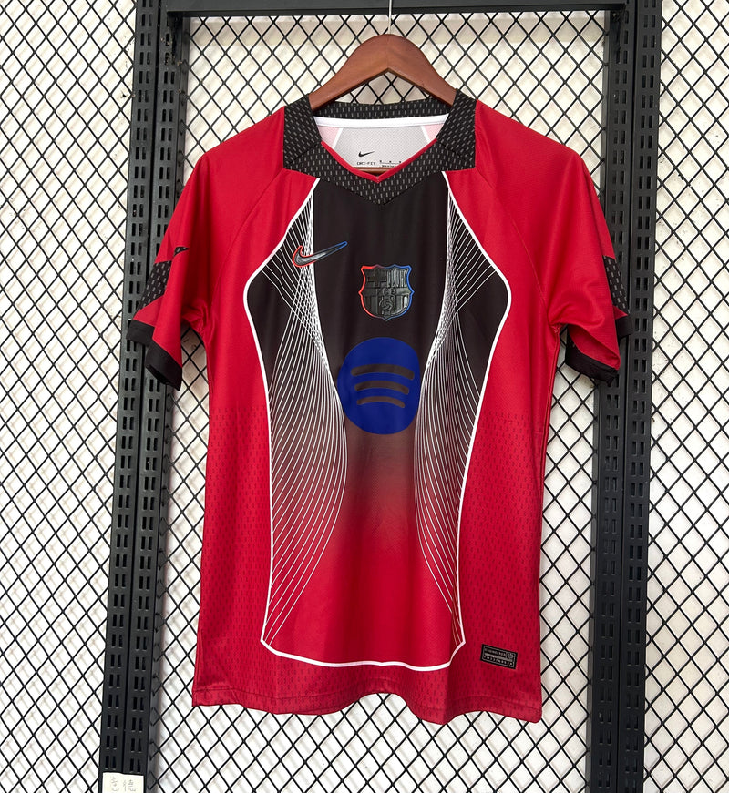CAMISOLA DO BARCELONA 25/26 EDIÇÃO ESPECIAL VERMELHO E PRETO